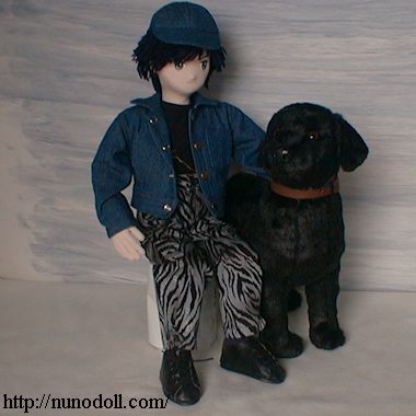 ラブラドル犬と少年